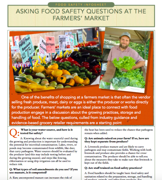 Ask questions at the farmers market; the grower is (usually) right